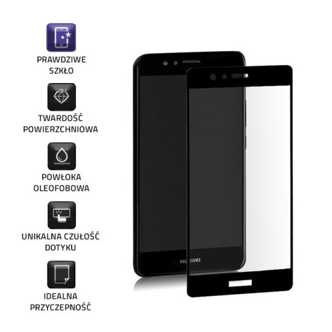 Qoltec Hartowane szkło ochronne PREMIUM do Huawei P9 | PEŁNE | CZARNE Qoltec Hartowane szkło ochronne PREMIUM do Huawei P9 | PEŁNE | CZARNE