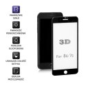 Qoltec Hartowane szkło ochronne PREMIUM do iPhone 7 | CZARNE | 3D