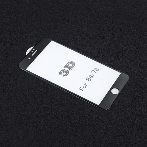 Qoltec Hartowane szkło ochronne PREMIUM do iPhone 7 | CZARNE | 3D Qoltec Hartowane szkło ochronne PREMIUM do iPhone 7 | CZARNE | 3D