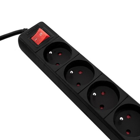 Qoltec Listwa antyprzepięciowa | 5 gniazd | 1.5m Qoltec Listwa antyprzepięciowa | 5 gniazd | 1.5m