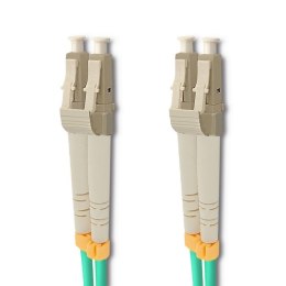 Qoltec Patchcord światłowodowy LC/UPC - LC/UPC | Multimode | 50/125 | OM3 | Duplex | 50m