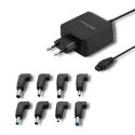 Qoltec Uniwersalny zasilacz sieciowy 45W | 8 wtyczek Qoltec Uniwersalny zasilacz sieciowy 45W | 8 wtyczek