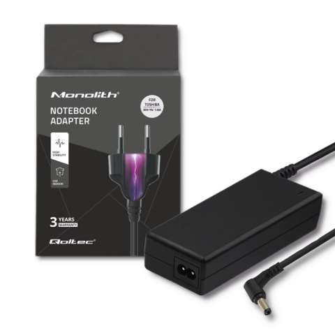 Qoltec Zasilacz do Toshiba 30W | 19V | 1.58A | 5.5*2.5 | +kabel zasilający Qoltec Zasilacz do Toshiba 30W | 19V | 1.58A | 5.5*2.5 | +kabel zasilający