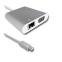 Adapter USB 3.1 typ C męski | VGA żeński + USB 3.0 A żeński + RJ45 żeński (1Gb/s) + PD Adapter USB 3.1 typ C męski | VGA żeński + USB 3.0 A żeński + RJ45 żeński (1Gb/s) + PD