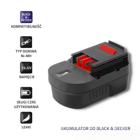 Qoltec Akumulator do Black & Decker A14 | BPT1048 | HPB14 Qoltec Akumulator do Black & Decker A14 | BPT1048 | HPB14