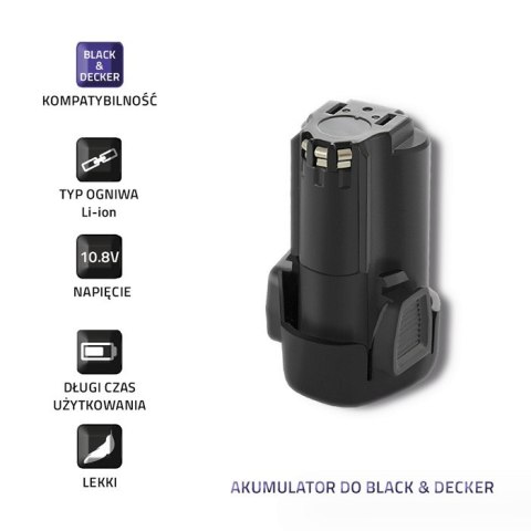 Qoltec Akumulator do Black & Decker BL1110 | BL1310 | BL1510 | LB12 | LBX12 | 10.8V Qoltec Akumulator do Black & Decker BL1110 | BL1310 | BL1510 | LB12 | LBX12 | 10.8V