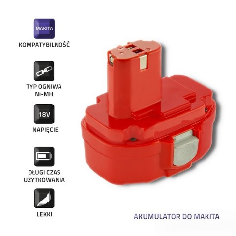 Qoltec Akumulator do Makita 1822 | 1823 | 1833 | 18V Qoltec Akumulator do Makita 1822 | 1823 | 1833 | 18V