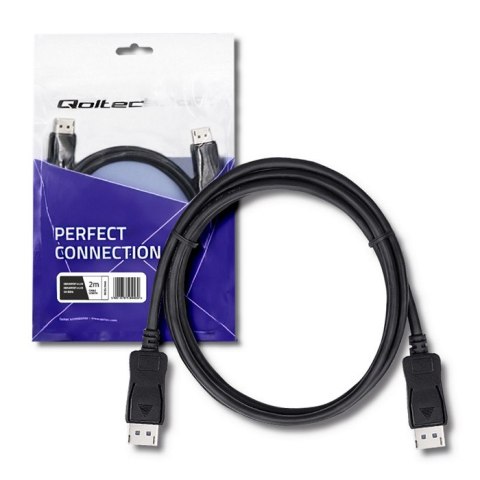 Qoltec DisplayPort v1.3 męski | DisplayPort v1.3 męski | 8K | 2m Qoltec DisplayPort v1.3 męski | DisplayPort v1.3 męski | 8K | 2m