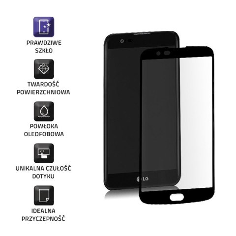 Qoltec Hartowane szkło ochronne PREMIUM do LG K10 | CZARNE Qoltec Hartowane szkło ochronne PREMIUM do LG K10 | CZARNE