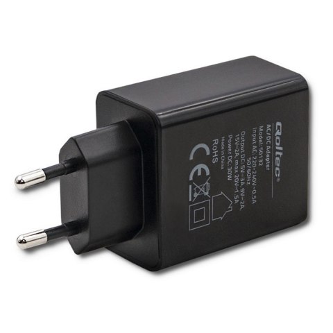 Qoltec Ładowarka sieciowa 30W | 5-20V | 1.5-3A | USB typ C | PD Qoltec Ładowarka sieciowa 30W | 5-20V | 1.5-3A | USB typ C | PD