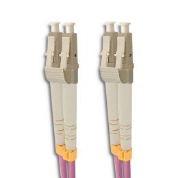 Qoltec Patchcord światłowodowy LC/UPC - LC/UPC | Multimode | 50/125 | OM4 | Duplex | 3m