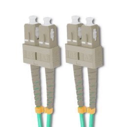 Qoltec Patchcord światłowodowy SC/UPC - SC/UPC | Multimode | 50/125 | OM4 | Duplex | 5m