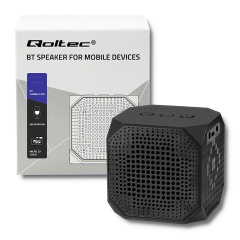 Qoltec Przenośny głośnik Bluetooth 3W | Double speaker | czarny Qoltec Przenośny głośnik Bluetooth 3W | Double speaker | czarny