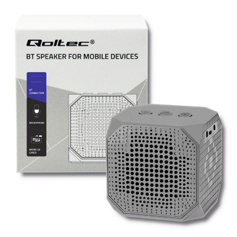 Qoltec Przenośny głośnik Bluetooth 3W | Double speaker | szary Qoltec Przenośny głośnik Bluetooth 3W | Double speaker | szary