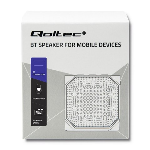 Qoltec Przenośny głośnik Bluetooth 3W | Double speaker | szary Qoltec Przenośny głośnik Bluetooth 3W | Double speaker | szary