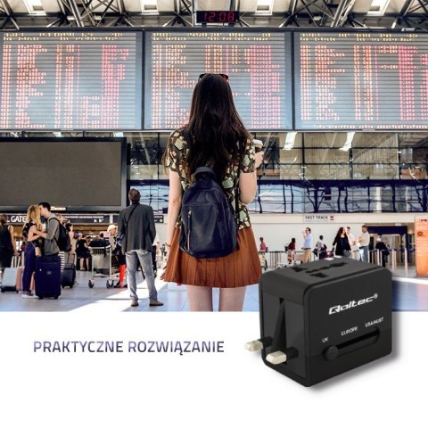 Qoltec Sieciowy adapter podróżny 10.5W | 5V | 2.1A | 2xUSB Qoltec Sieciowy adapter podróżny 10.5W | 5V | 2.1A | 2xUSB