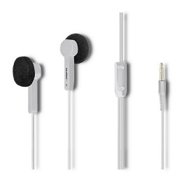 Qoltec Słuchawki douszne | Białe