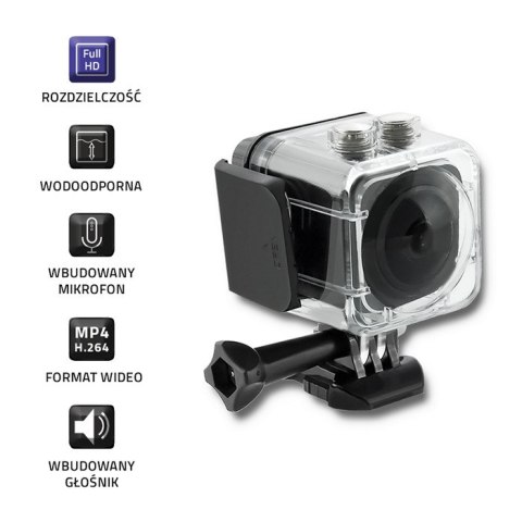 Qoltec Wodoodporna kamera sportowa 0.82" | Full HD | Wi-Fi | panoramiczna Qoltec Wodoodporna kamera sportowa 0.82" | Full HD | Wi-Fi | panoramiczna