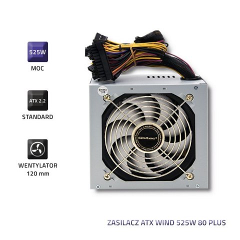 Qoltec Zasilacz ATX Wind 525W 80 Plus Qoltec Zasilacz ATX Wind 525W 80 Plus