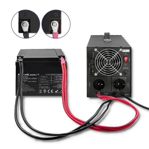 Qoltec Zasilacz awaryjny Pure Sine Wave | 500VA | 12V