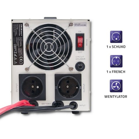 Qoltec Zasilacz awaryjny Pure Sine Wave | 500VA | 12V Qoltec Zasilacz awaryjny Pure Sine Wave | 500VA | 12V