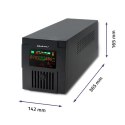 Qoltec Zasilacz awaryjny UPS | Monolith | 1000VA | 600W | LCD | USB Qoltec Zasilacz awaryjny UPS | Monolith | 1000VA | 600W | LCD | USB