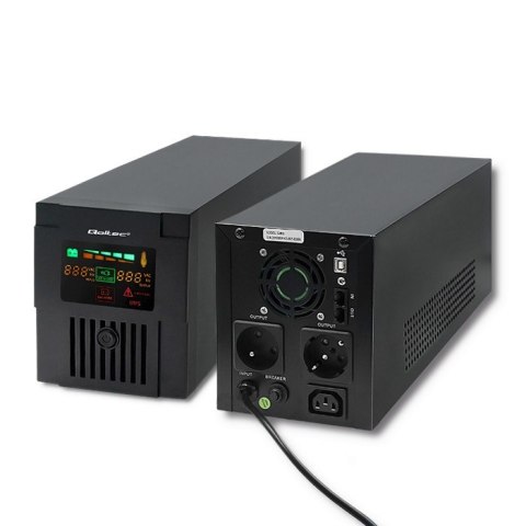 Qoltec Zasilacz awaryjny UPS | Monolith | 1500VA | 900W | LCD | USB Qoltec Zasilacz awaryjny UPS | Monolith | 1500VA | 900W | LCD | USB