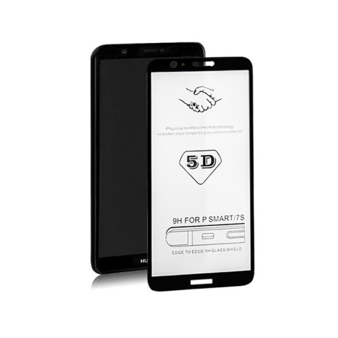 Qoltec Hartowane szkło ochronne PREMIUM do Huawei P Smart | CZARNE Qoltec Hartowane szkło ochronne PREMIUM do Huawei P Smart | CZARNE