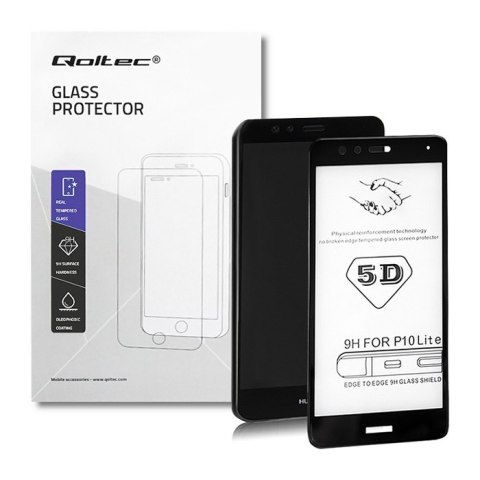 Qoltec Hartowane szkło ochronne PREMIUM do Huawei P10 Lite | 5D | PEŁNE | CZARNE Qoltec Hartowane szkło ochronne PREMIUM do Huawei P10 Lite | 5D | PEŁNE | CZARNE