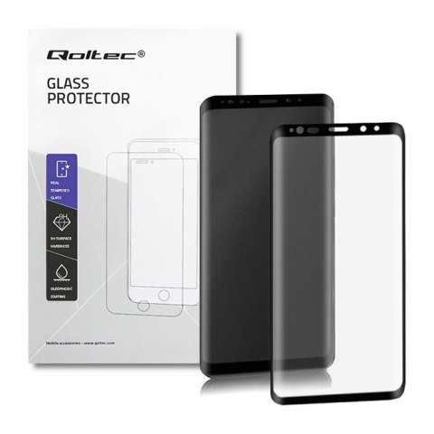Qoltec Hartowane szkło ochronne PREMIUM do Samsung Galaxy S9 | CZARNE