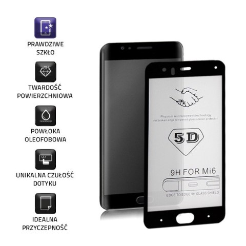 Qoltec Hartowane szkło ochronne PREMIUM do Xiaomi Mi6 | CZARNE Qoltec Hartowane szkło ochronne PREMIUM do Xiaomi Mi6 | CZARNE