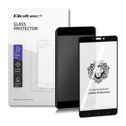 Qoltec Hartowane szkło ochronne PREMIUM do Xiaomi Redmi Note 4 | CZARNE | PEŁNE