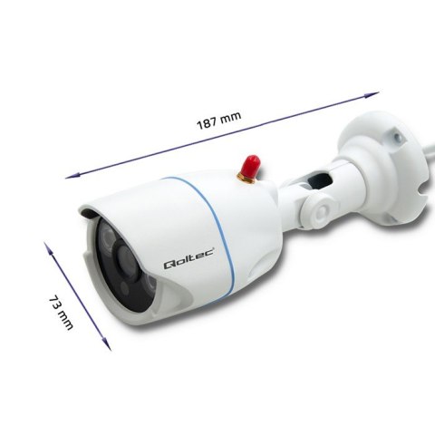 Qoltec Kamera zewnętrzna IP | HD | IR | WiFi | noc/dzień Qoltec Kamera zewnętrzna IP | HD | IR | WiFi | noc/dzień