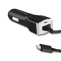 Qoltec Ładowarka samochodowa 12-24V | 12W | 5V | 2.4A | kabel Micro USB