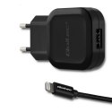 Qoltec Ładowarka sieciowa 12W | 5V | 2.4A + Lightning MFI | Wzmocniony | 1.5m | Czarny Qoltec Ładowarka sieciowa 12W | 5V | 2.4A + Lightning MFI | Wzmocniony | 1.5m | Czarny