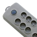 Qoltec Listwa antyprzepięciowa | 8 gniazd | 2.5m Qoltec Listwa antyprzepięciowa | 8 gniazd | 2.5m