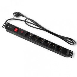 Qoltec Listwa zasilająca antyprzepięciowa CB do szafy RACK 19