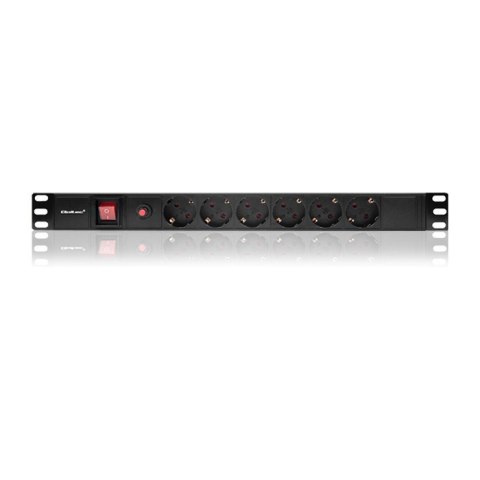 Qoltec Listwa zasilająca antyprzepięciowa CB do szafy RACK 19" | 1U | 16A | PDU | 6xSCHUKO | 2m Qoltec Listwa zasilająca antyprzepięciowa CB do szafy RACK 19" | 1U | 16A | PDU | 6xSCHUKO | 2m