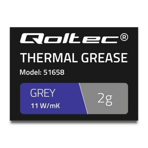 Qoltec Pasta termoprzewodząca 11W/m-K | 2g | Szara Qoltec Pasta termoprzewodząca 11W/m-K | 2g | Szara