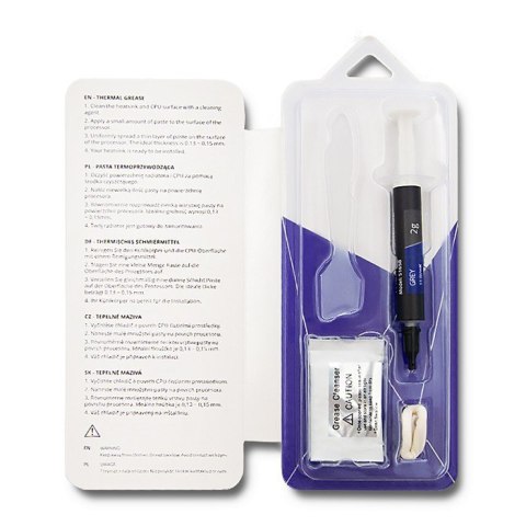 Qoltec Pasta termoprzewodząca 11W/m-K | 2g | Szara Qoltec Pasta termoprzewodząca 11W/m-K | 2g | Szara