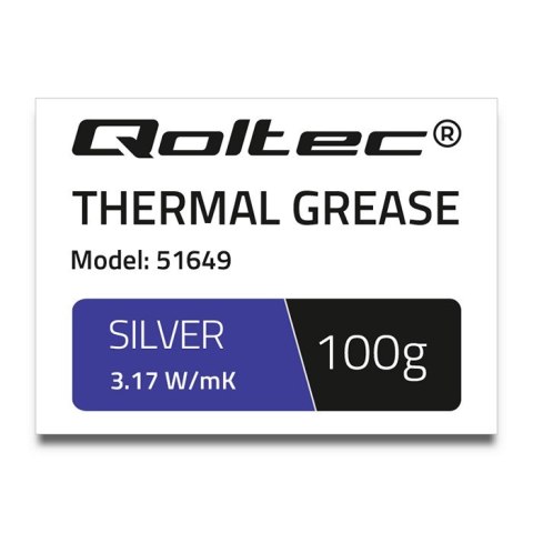 Qoltec Pasta termoprzewodząca 3.17 W/m-K | 100g | Srebrna Qoltec Pasta termoprzewodząca 3.17 W/m-K | 100g | Srebrna