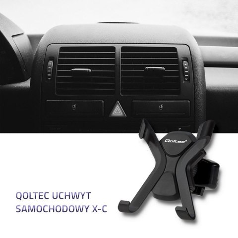 Qoltec Uniwersalny uchwyt samochodowy X-C | na kratkę | Czarny Qoltec Uniwersalny uchwyt samochodowy X-C | na kratkę | Czarny