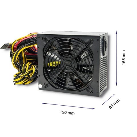 Qoltec Zasilacz ATX 1250W | 80 Plus Gold | Gaming Miner Qoltec Zasilacz ATX 1250W | 80 Plus Gold | Gaming Miner