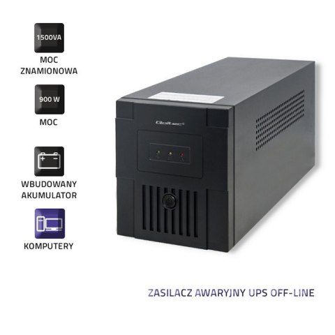 Qoltec Zasilacz awaryjny UPS | Monolith | 1500VA | 900W Qoltec Zasilacz awaryjny UPS | Monolith | 1500VA | 900W