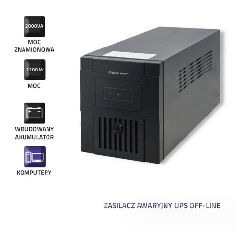 Qoltec Zasilacz awaryjny UPS | Monolith | 2000VA | 1200W Qoltec Zasilacz awaryjny UPS | Monolith | 2000VA | 1200W