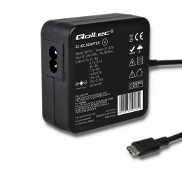 Qoltec Zasilacz sieciowy 65W | 5-20.3V | 2-3.25A | USB typ C | PD