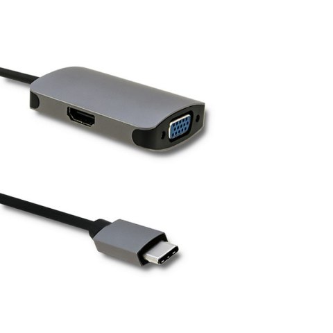 Qoltec Adapter USB 3.1 C męski / HDMI żeński | VGA żeńskie Qoltec Adapter USB 3.1 C męski / HDMI żeński | VGA żeńskie