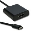 Qoltec Adapter USB typ C męski / HDMI żeński | 4K | 23cm Qoltec Adapter USB typ C męski / HDMI żeński | 4K | 23cm