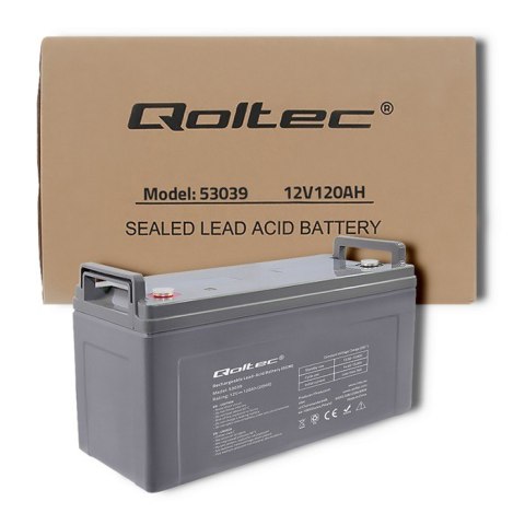 Qoltec Akumulator AGM | 12V | 120Ah | max 1440A Qoltec Akumulator AGM | 12V | 120Ah | max 1440A