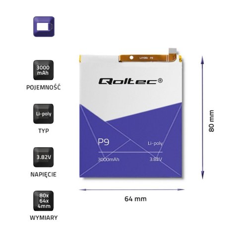 Qoltec Bateria do Huawei P9 | 3000mAh Qoltec Bateria do Huawei P9 | 3000mAh